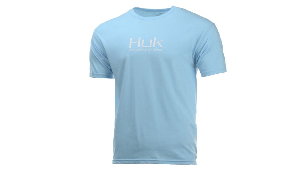 HUK Performance Fishing Performance Fishing Tops, Short Sleeve - Mens, Tahiti Blue Heather, Large, H1000176-435-L