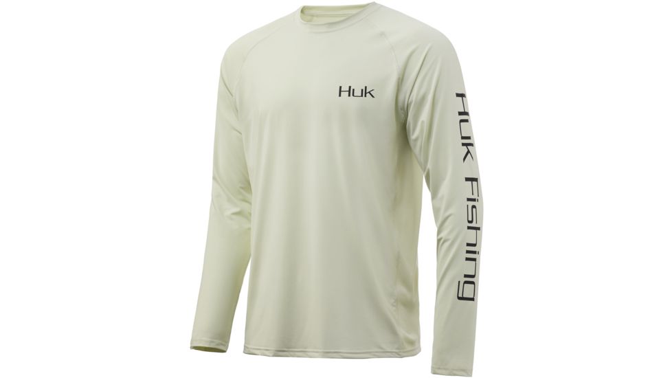 HUK Performance Fishing Pursuit Bass And Blue Long Sleeve Graphic T-Shirt - Mens, Fog Green, Medium, H1200214-331-M