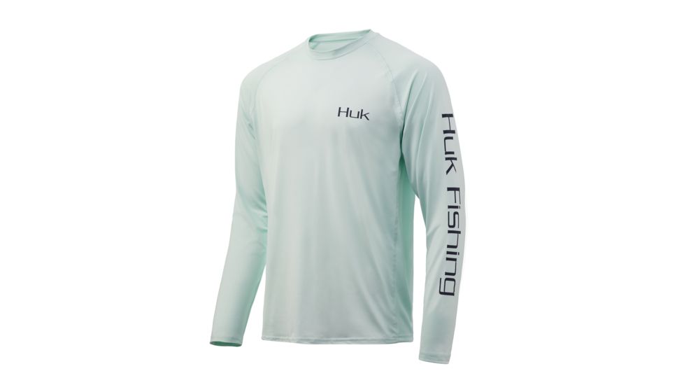 HUK Performance Fishing Pursuit Bill Fish Art Slam Long Sleeve Graphic T-Shirt - Mens, Seafoam, Medium, H1200202-350-M