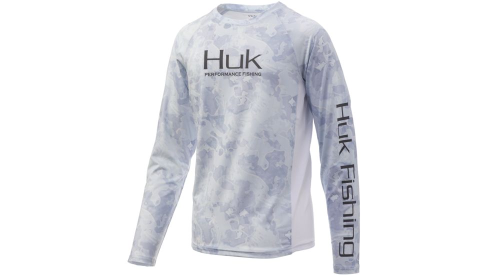 HUK Performance Fishing Pursuit Camo Vented Long Sleeve Tee - Youth, Kenai, Extra Large, H7120017-453-YXL