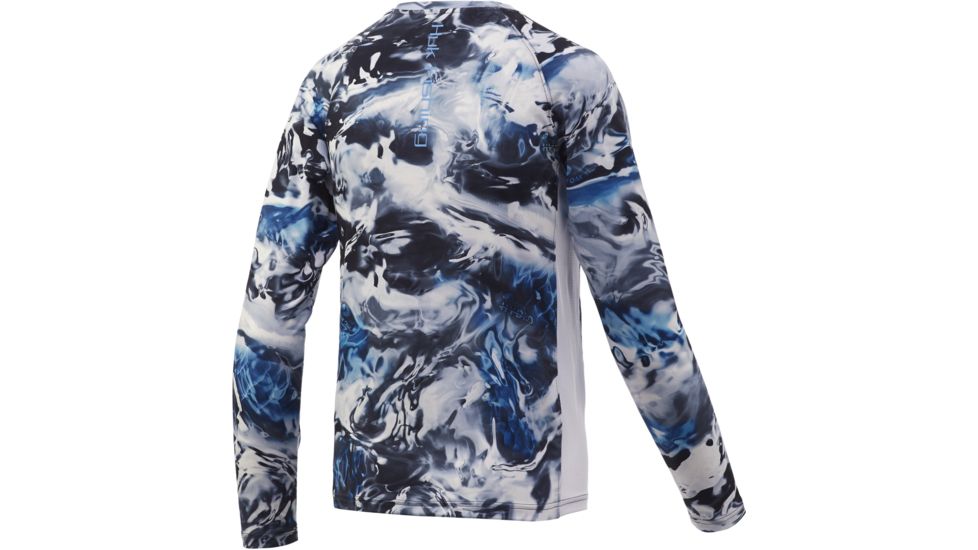 HUK Performance Fishing Pursuit Camo Vented Long Sleeve Tee - Youth, Mossy Oak Hydro Glacier, Medium, H7120017-098-YM