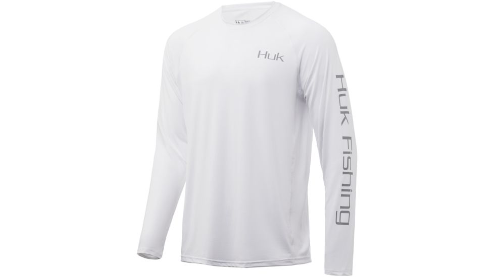 HUK Performance Fishing Pursuit Caribbean Missile Long Sleeve Graphic T-Shirt - Mens, White, 2XL, H1200206-100-XXL
