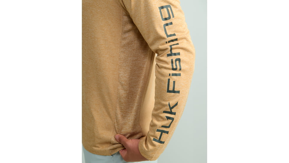HUK Performance Fishing Pursuit Heather Long Sleeve Shirt - Mens, Sand Piper Hthr, Large, H1200485-219-L