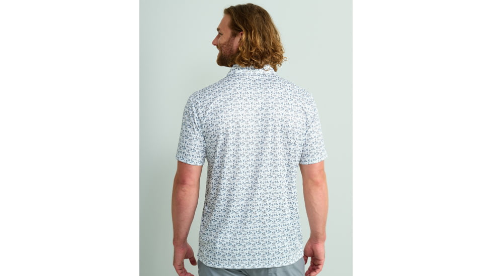 HUK Performance Fishing Pursuit Printed Polo - Mens, White, Extra Large, H1200634-100-XL