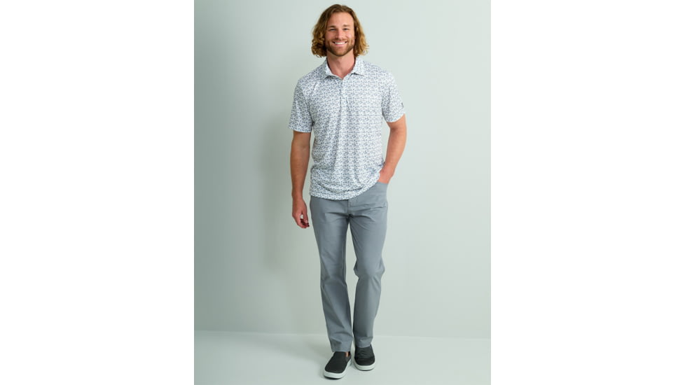 HUK Performance Fishing Pursuit Printed Polo - Mens, White, Extra Large, H1200634-100-XL