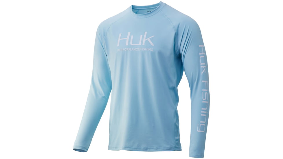 HUK Performance Fishing Pursuit Vented Long Sleeve - Mens, Ice Blue, Extra Large, H1200150-450-XL
