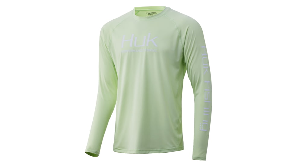 HUK Performance Fishing Pursuit Vented Long Sleeve - Mens, Key Lime, Large, H1200150-336-L