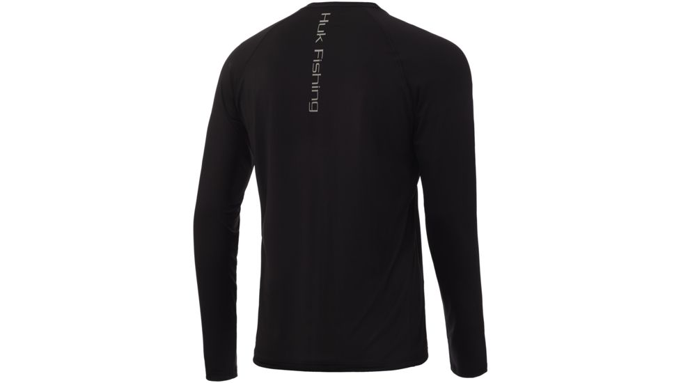 HUK Performance Fishing Pursuit Vented Long Sleeve Tee - Mens, Black, Medium, H1200150-001-M