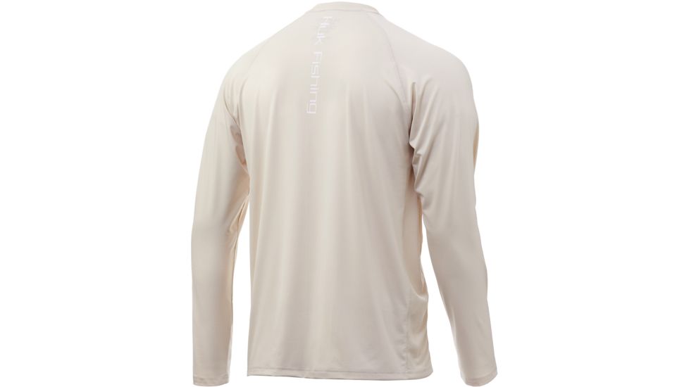 HUK Performance Fishing Pursuit Vented Long Sleeve Tee - Mens, Bone, 2XL, H1200150-102-XXL