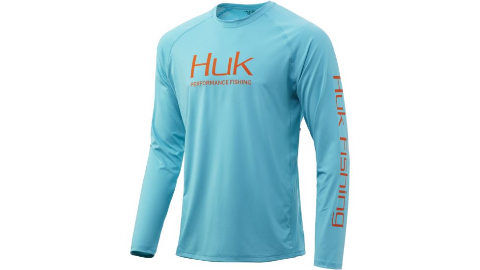 HUK Performance Fishing Pursuit Vented Long Sleeve Tee - Mens, Scuba Blue, 2XL, H1200150-432-XXL