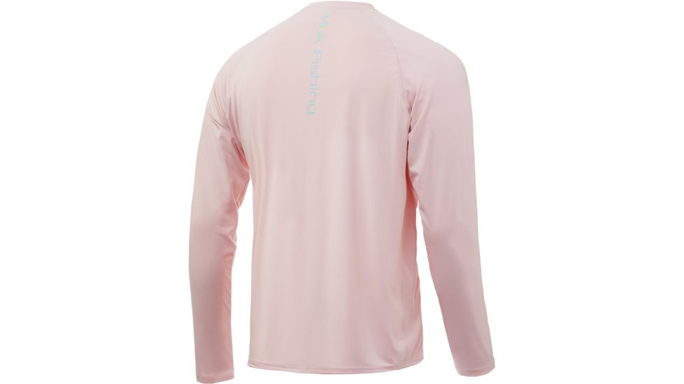 HUK Performance Fishing Pursuit Vented Long Sleeve Tee - Mens, Seashell Pink, 2XL, H1200150-682-XXL