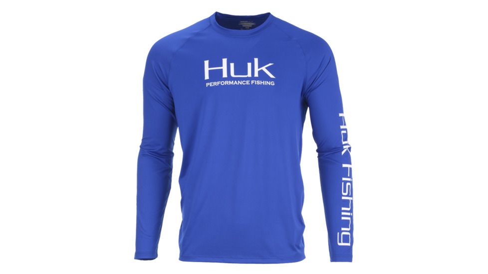 HUK Performance Fishing Pursuit Vented LS Tops, Long Sleeve - Mens, Royal, Medium, H1200150-400-M
