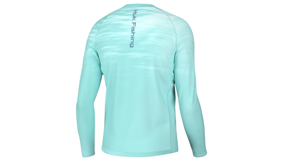 HUK Performance Fishing Quiet Waters Pursuit Crew - Mens, Eggsheel Blue, 3XL, H1200612-494-XXXL