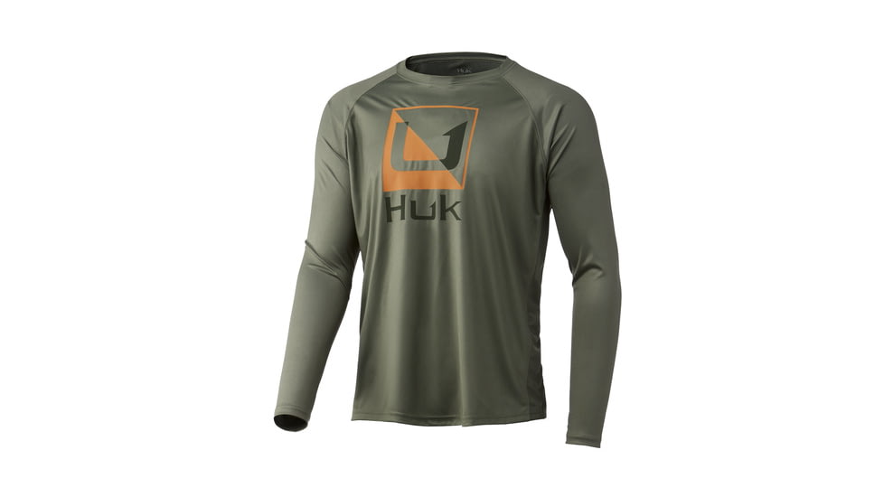 HUK Performance Fishing Reflection Pursuit Long-Sleeve Shirt - Men's, 2XL, Moss, H1200462-316-XXL