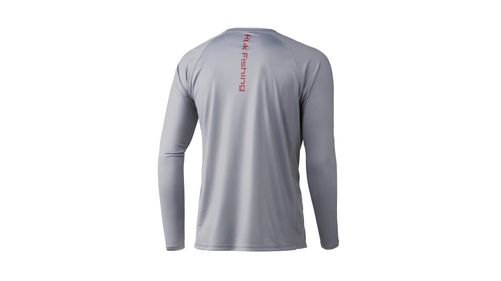 HUK Performance Fishing Reflection Pursuit Long-Sleeve Shirt - Men's, Medium, Overcast Grey, H1200462-032-M