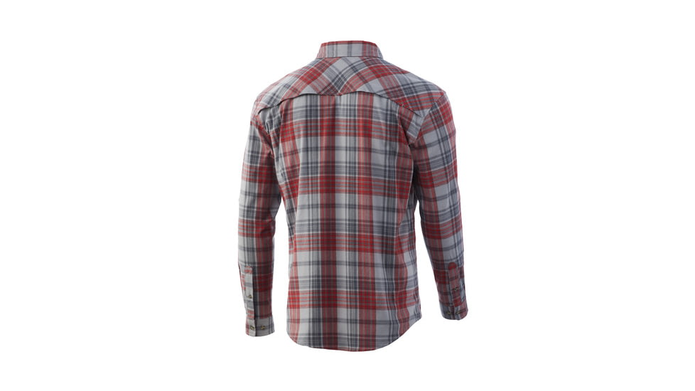 HUK Performance Fishing Rutledge Flannel - Men's, Medium, Volcanic Ash, H1500136-013-M