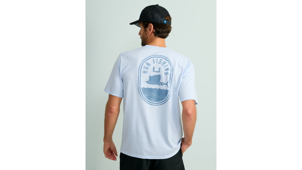 HUK Performance Fishing Sail Anger Tee - Mens, Ice Water, Small, H1000522-476-S
