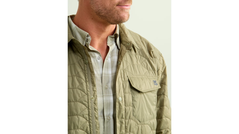 HUK Performance Fishing Scale Shacket -Mens, Overland Trek, Medium, H4000152-319-M