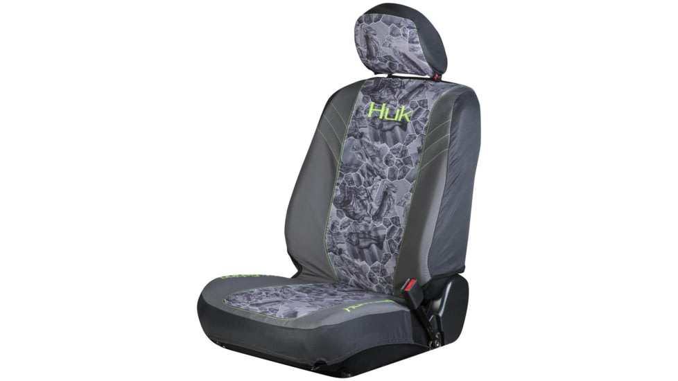 HUK Performance Fishing Seat Cover Low Back, Gray/Green, C000112100199