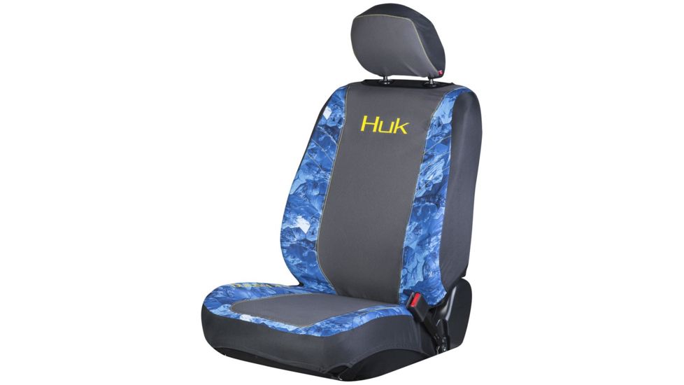 HUK Performance Fishing Seat Cover Low Back, Royal Blue/Yellow, C000112140399