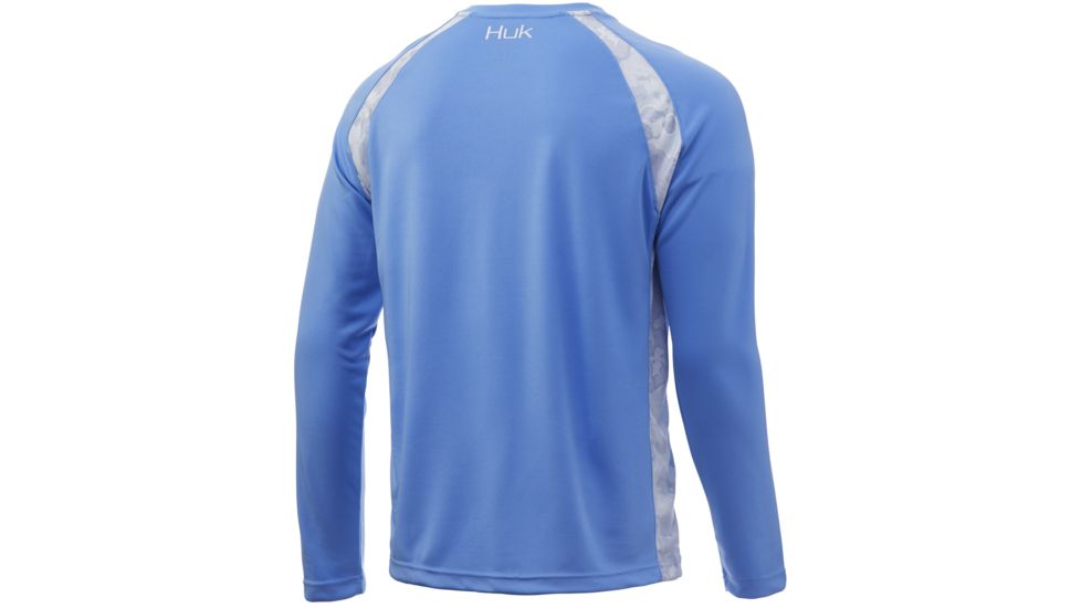 HUK Performance Fishing Strike Solid Long Sleeve Tee - Mens, Carolina Blue, Small, H1200197-420-S