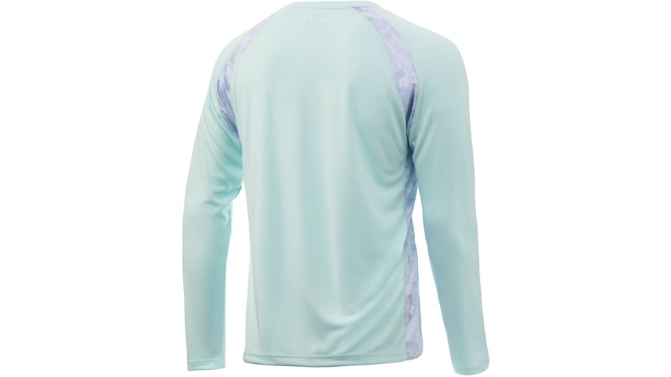 HUK Performance Fishing Strike Solid Long Sleeve Tee - Mens, Seafoam, Small, H1200197-350-S