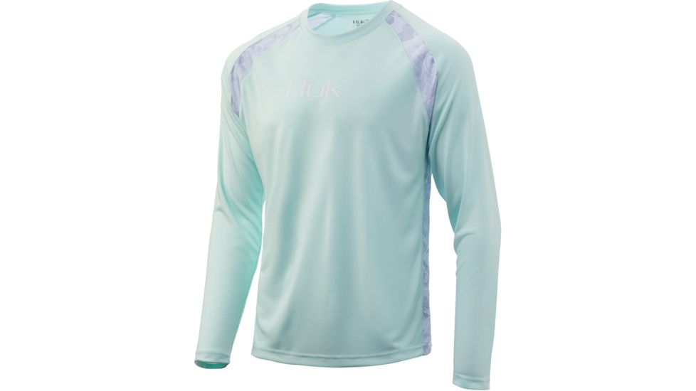 HUK Performance Fishing Strike Solid Long Sleeve Tee - Mens, Seafoam, Small, H1200197-350-S