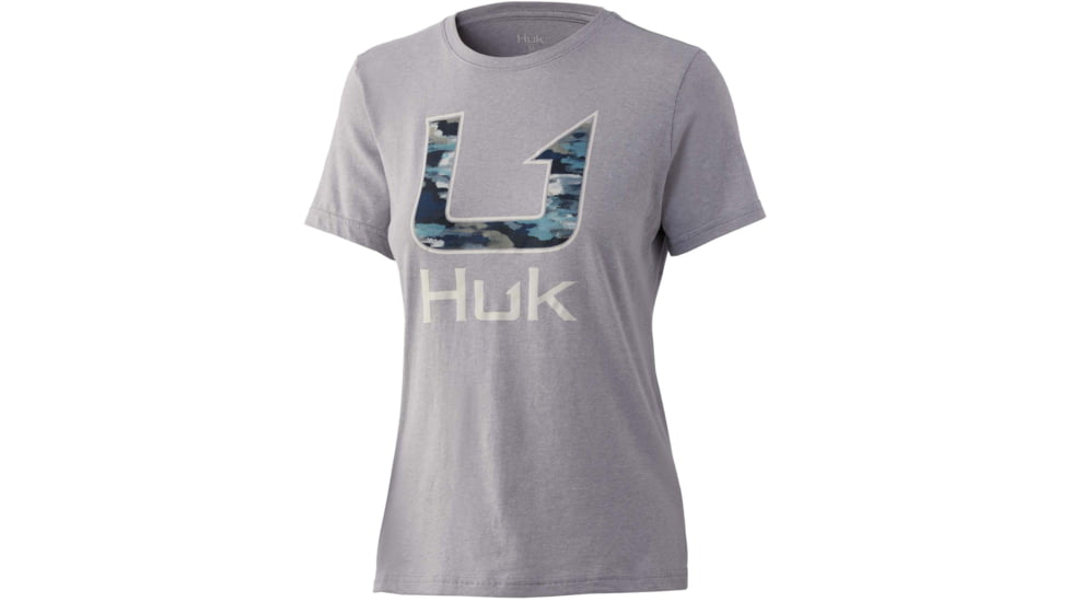 HUK Performance Fishing Style T-Shirt - Womens, Medium, Grey Heather, H6100075-089-M