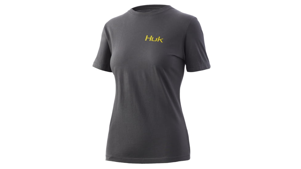 HUK Performance Fishing Sun Hex Crew - Womens, Iron Heather, Small, H6100056-014-S