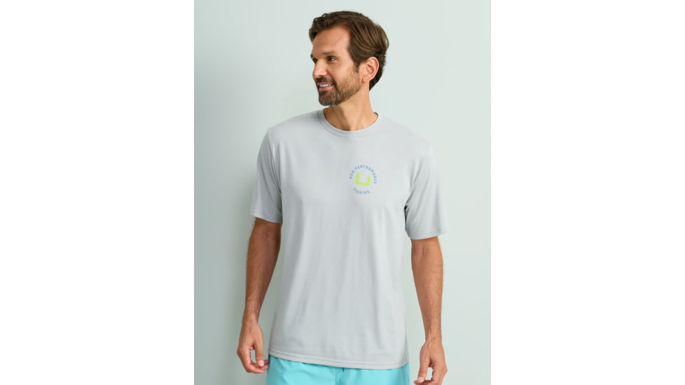 HUK Performance Fishing Sunset Chop Tee - Mens, Harbor Mist, Small, H1000515-034-S