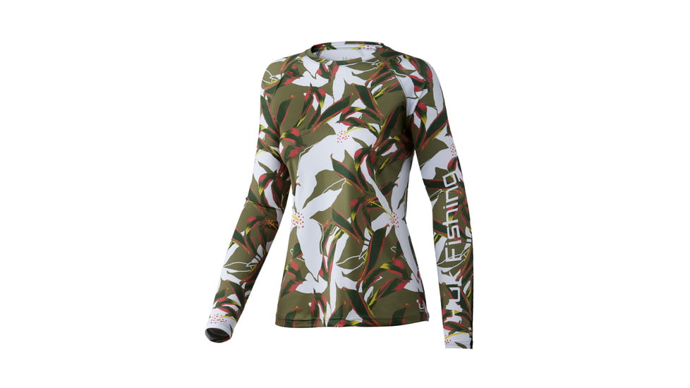 HUK Performance Fishing Tall Leaves Pursuit Long-Sleeve Shirt - Women's, Medium, Moss, H6120111-316-M