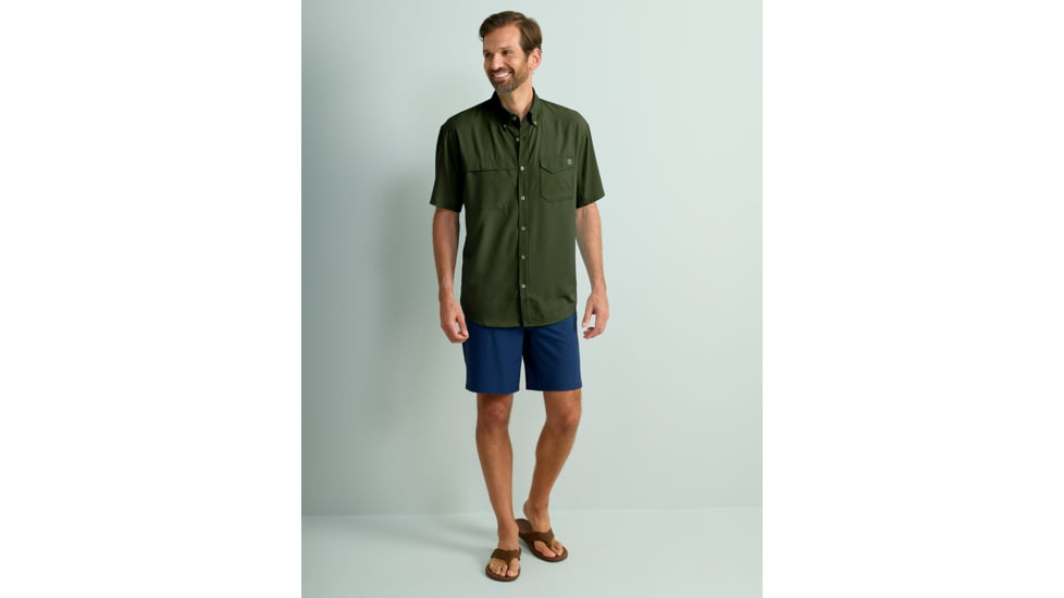HUK Performance Fishing Tide Point Short Sleeve Shirt - Mens, Cypress Landing, Extra Large, H1500171-377-XL