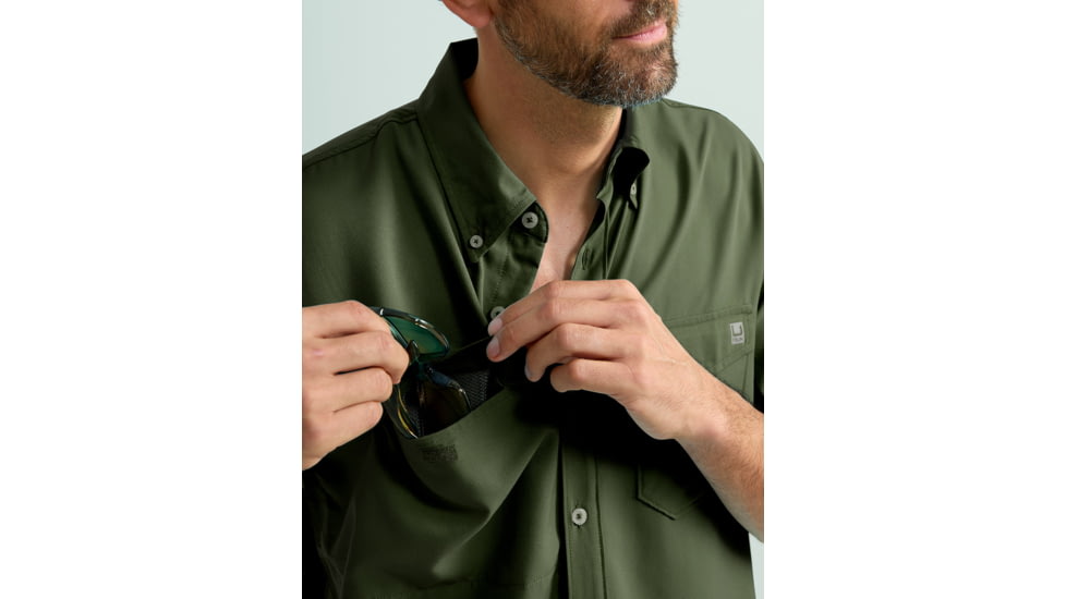 HUK Performance Fishing Tide Point Short Sleeve Shirt - Mens, Cypress Landing, Extra Large, H1500171-377-XL