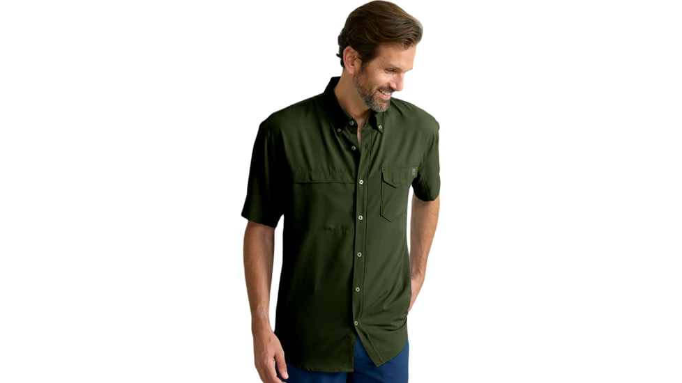 HUK Performance Fishing Tide Point Short Sleeve Shirt - Mens, Cypress Landing, Extra Large, H1500171-377-XL