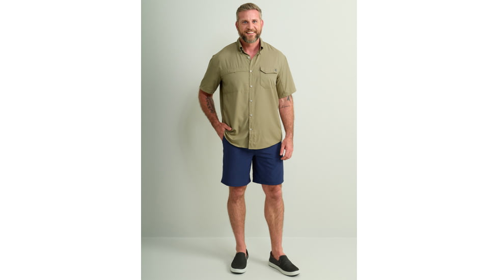 HUK Performance Fishing Tide Point Short Sleeve Shirt - Mens, Overland Trek, Medium, H1500171-319-M