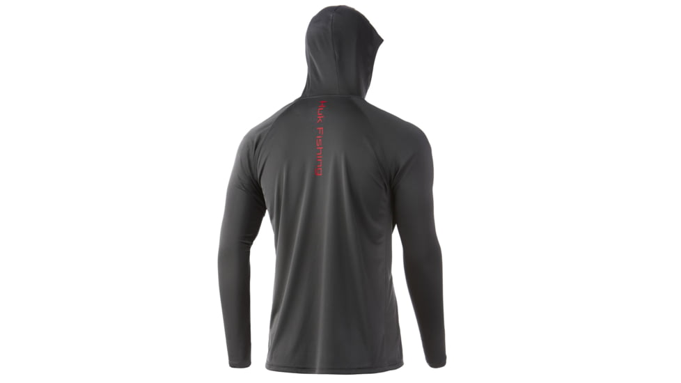 HUK Performance Fishing Vented Pursuit Hoodie, Volcanic Ashf22, Large, H1200397-017-L