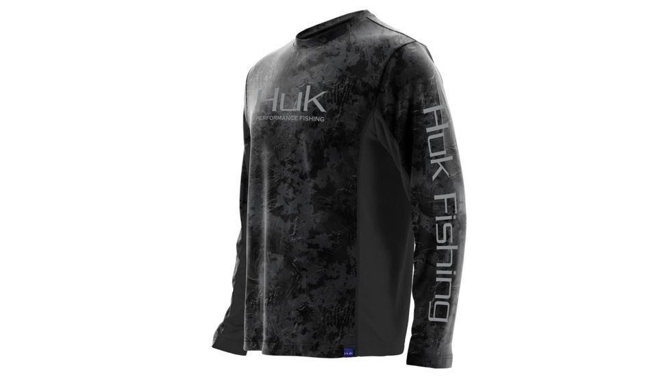 HUK Performance Fishing W Camo Icon LS Tops, Long Sleeve - Womens, Night Vision, Medium, H6120021-075-M