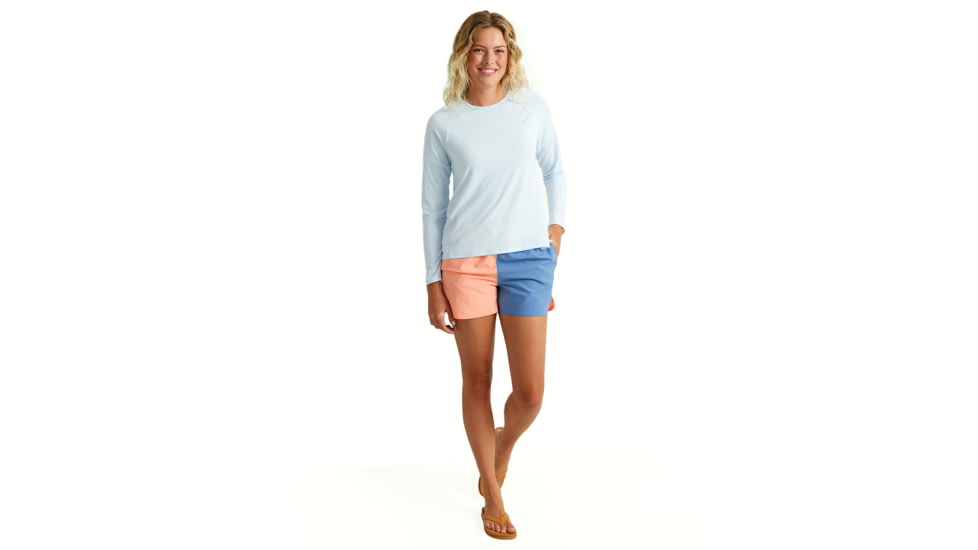 HUK Performance Fishing Waypoint Flow Crew Shirt - Womens, Ice Water, M, H6120127-476-M