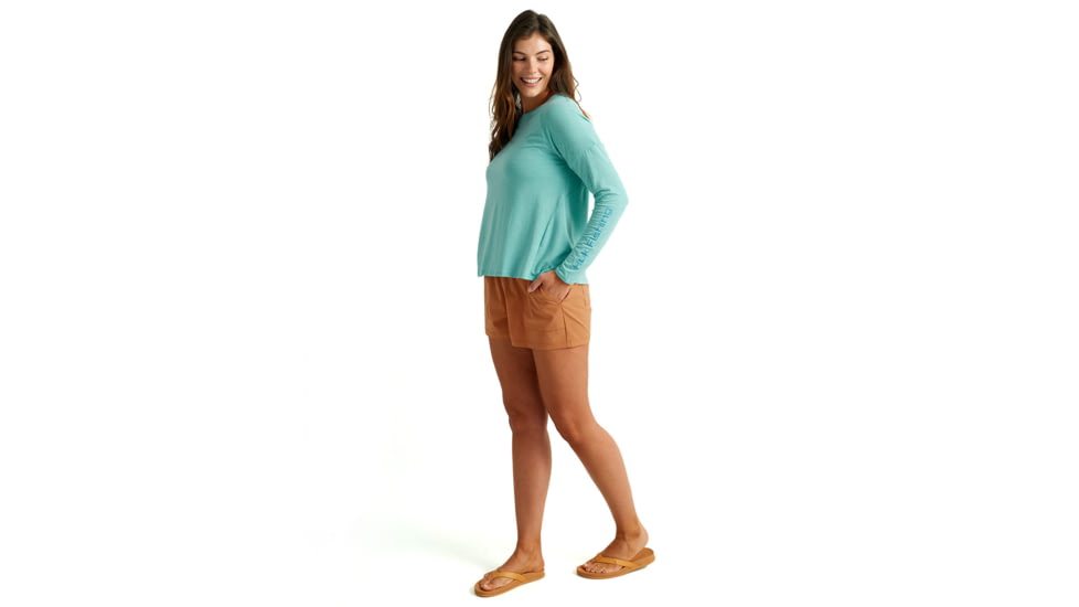 HUK Performance Fishing Waypoint Flow Crew Shirt - Womens, Marine Blue, XL, H6120127-372-XL