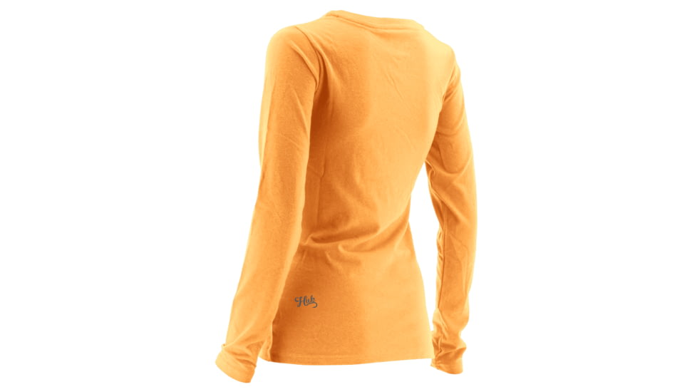 HUK Performance Fishing Womens Logo Long Sleeve Shirt, Light Orange, Extra Small, H6100011-830-XS