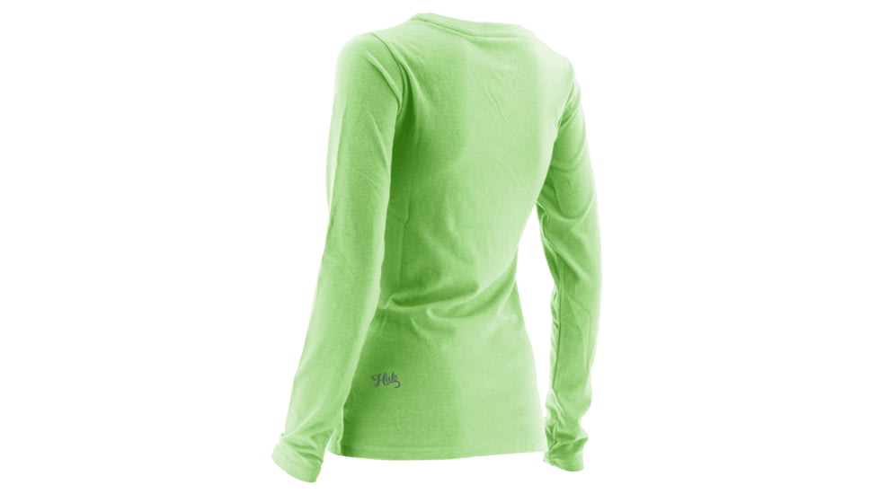 HUK Performance Fishing Womens Logo Long Sleeve Shirt, Lime Aid, Extra Small, H6100011-330-XS
