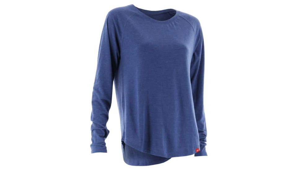 HUK Performance Fishing Womens Relaxed Long Sleeve Shirt, Royal Heather, Small H6100003-405-S