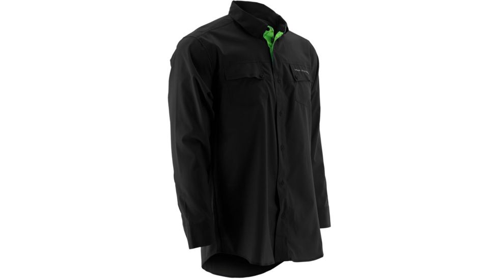 HUK Phenom Long Sleeve Woven Shirt, Black, XXXL H1500005BLKXXXL