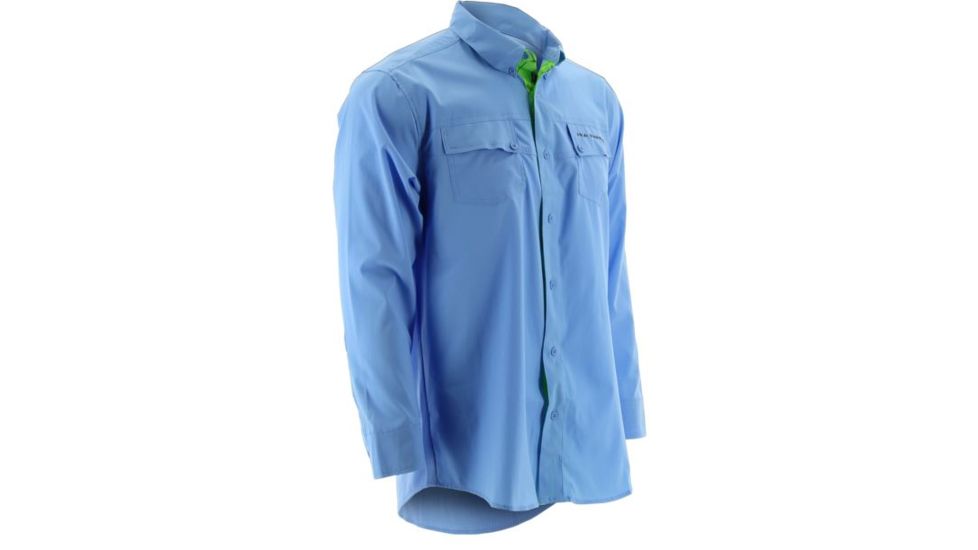 HUK Phenom Long Sleeve Woven Shirt, Carolina Blue, XXXL H1500005CBLXXXL