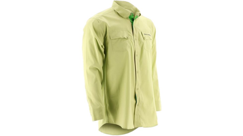 HUK Phenom Long Sleeve Woven Shirt, Light Yellow, XXL H1500005LYWXXL