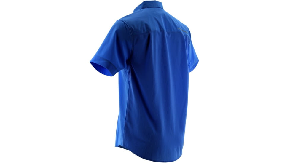 HUK Phenom Short Sleeve Woven Shirt, Royal, XXXL H1500002RYLXXXL