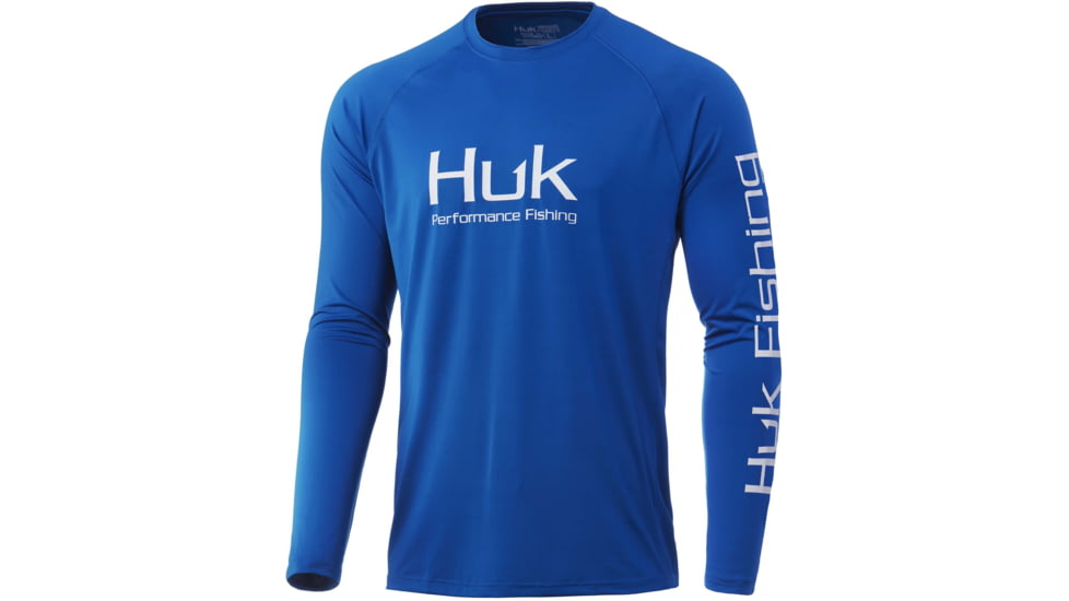 HUK Performance Fishing Vented Pursuit L/S Shirt - Men's, Huk Blue, M, H1200396-457-M