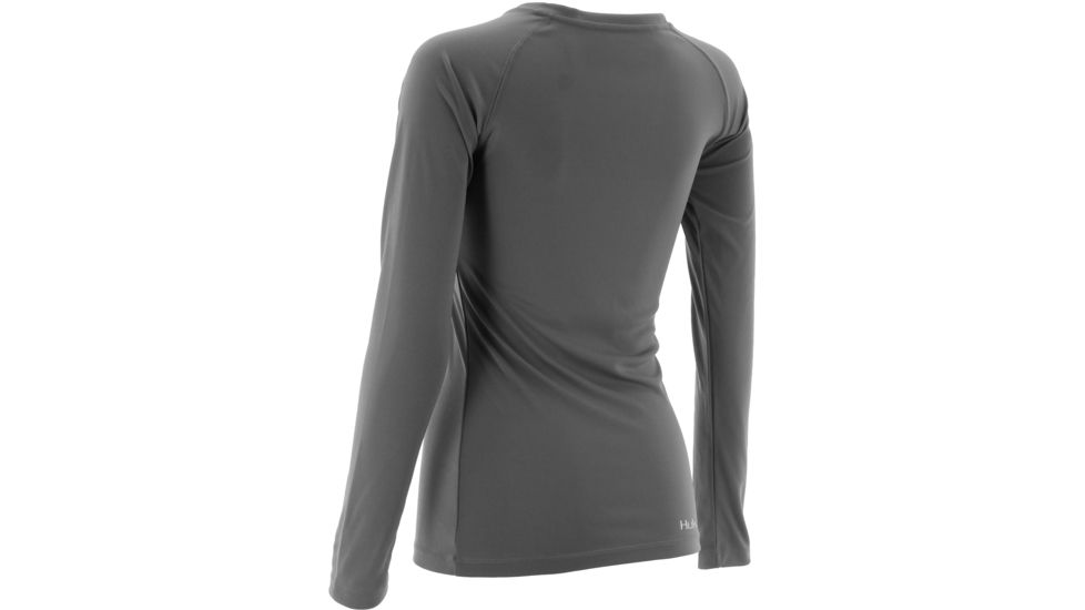 HUK Womens LoPro Performance Long Sleeve, Cool Charcoal Grey H1200061CGYXS