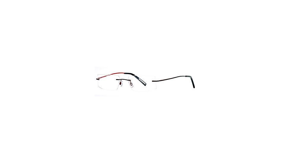 HUMMER Eyegear HU H2028 SEHU 202800 Eyeglass Frames - Black Red SEHU 2028005550 BK