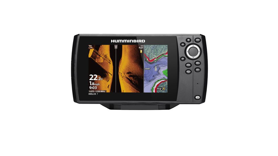 Humminbird 7 CHIRP MEGA SI Fishfinder/GPS Combo G3 w/Transom Mount Transducer HELIX 73577